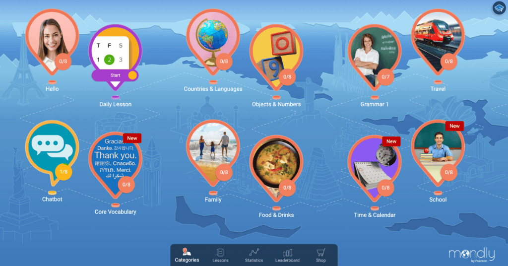 Mondly Learning Path